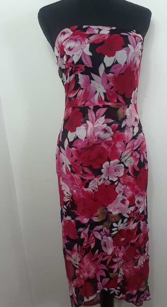 Ruby Rox Strapless Floral Hi-Low Dress Size M